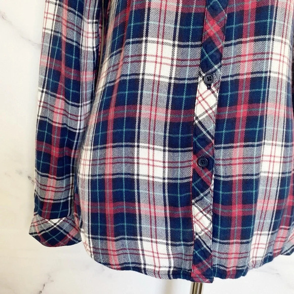 Rails Hunter Red and Blue Button Down Shirt - Picture 4 of 9